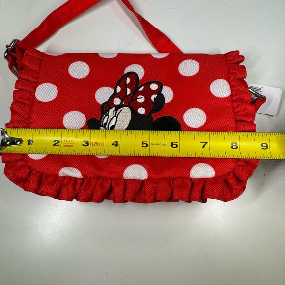 Disney Parks Minnie Mouse Red Crossbody Bag Polka Dot Adjustable NEW WITH TAGS - Picture 7 of 8